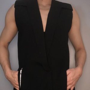 Long Women’s Sleevless Tux Vest